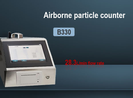 How does the particle counter work and what are the precautions for using it?